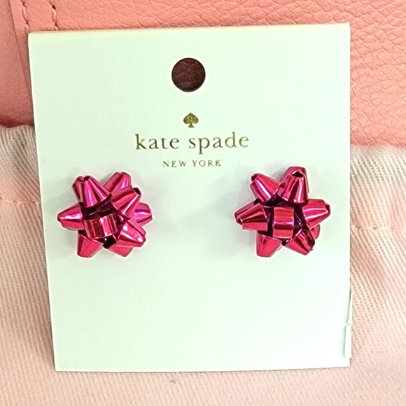 Kate Spade earrings *Holiday bow* pink